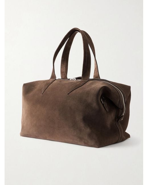 Metier Brown Nomad Suede Weekend Bag for men