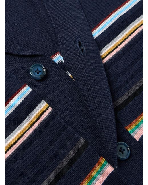 Paul Smith Gestreiftes Hemd aus Baumwolle in Blue für Herren