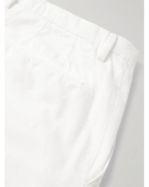 Pantaloni a gamba dritta in twill di misto cotone di Boglioli in White da Uomo