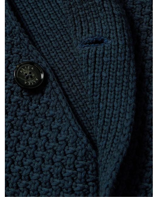 Altea Blue Cotton-blend Cardigan for men