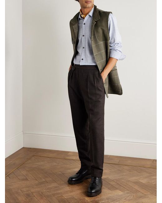 James Purdey & Sons Green Wool-tweed Gilet for men