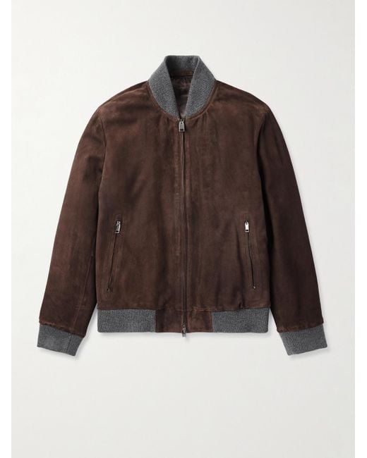 Bomber di Brioni in Brown da Uomo