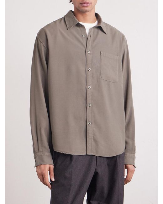NN07 Brown Deon 5027 Lenzing Ecovero-Blend Shirt for men