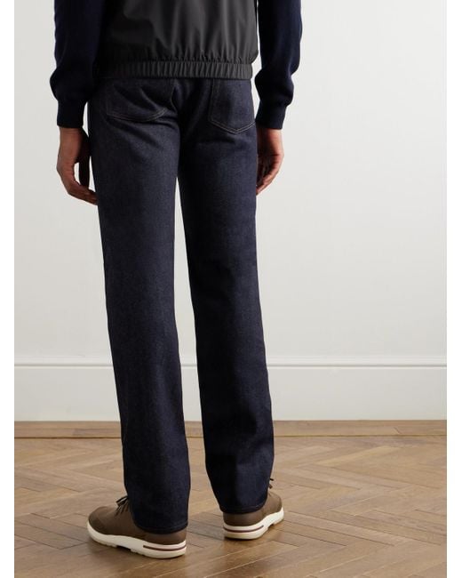 Loro Piana Blue Kamen Straight-Leg Cashdenim Jeans for men