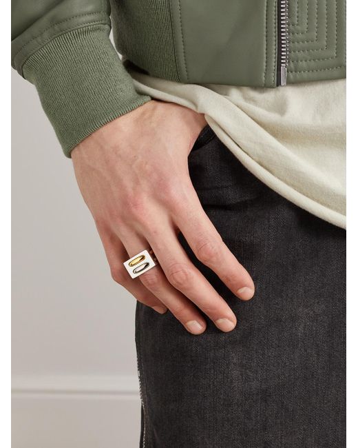 Tom Wood White Double Cage And Ring for men