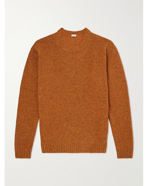 Caruso Brown Wool Sweater for men