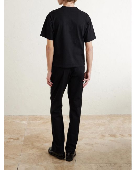 Saint Laurent Black Cotton-jersey T-shirt for men