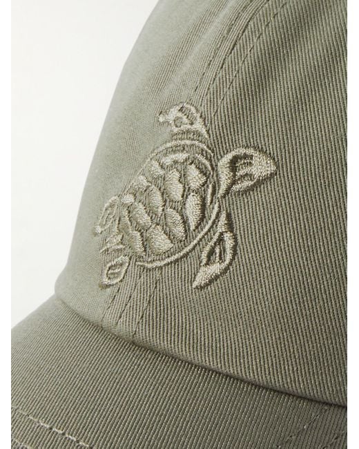 Vilebrequin Gray Logo-embroidered Cotton-twill Baseball Cap for men