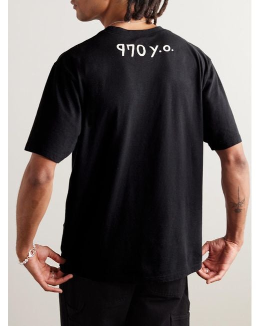 Kapital Black Rainbow Trunky Logo-print Cotton-jersey T-shirt for men