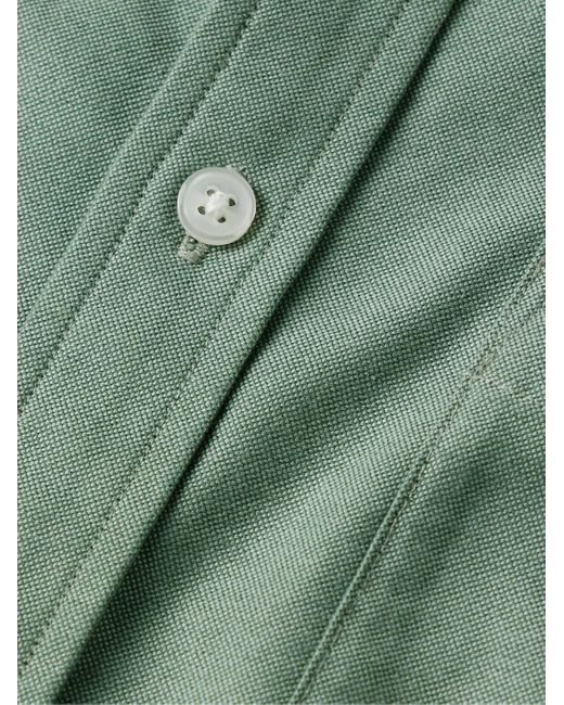 Club Monaco Green Slim-fit Button-down Collar Cotton Oxford Shirt for men