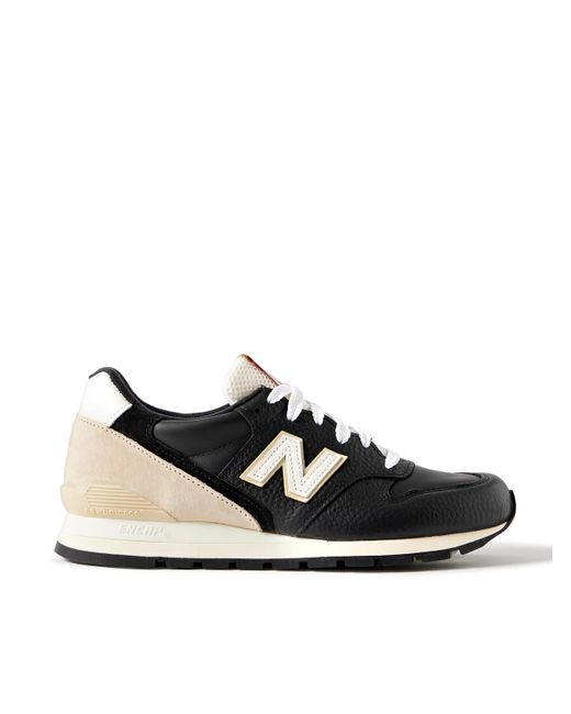 New Balance Black Aimé Leon Dore 996 Suede And Rubber-trimmed Leather Sneakers for men