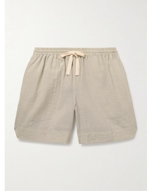 LE17SEPTEMBRE Natural Novis Wide-leg Crinkled-shell Drawstring Shorts for men