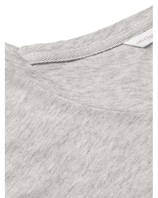 Orlebar Brown Gray Ob-T Slim-Fit Cotton-Jersey T-Shirt for men