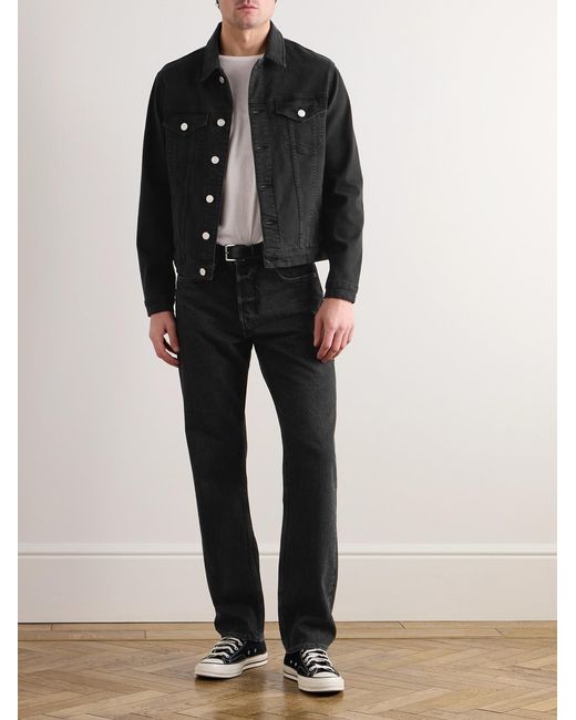 FRAME Black The Straight Slim-Fit Straight-Leg Jeans for men