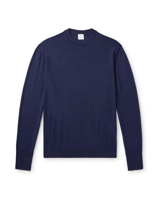 Eleventy Men's Blue Slim-Fit Merino Wool Sweater