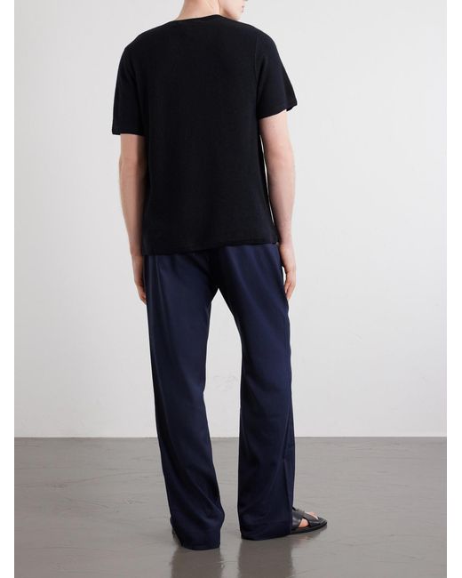 God's True Cashmere Black Cashmere T-Shirt for men