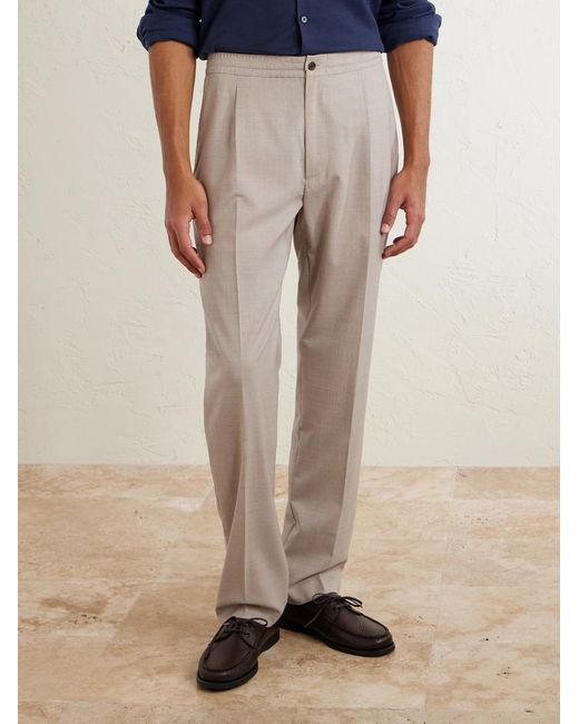 Dunhill Gray Tapered Super 130s Wool Trousers for men