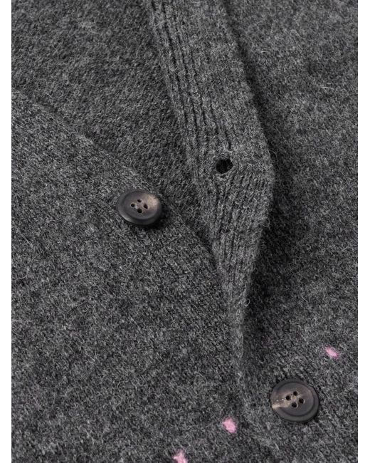 Our Legacy Gray Rugrat Fair Isle Wool Sweater Vest for men
