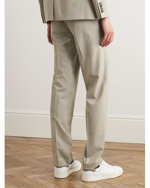 Theory Natural Mayer Tapered Wool-Blend Suit Trousers for men