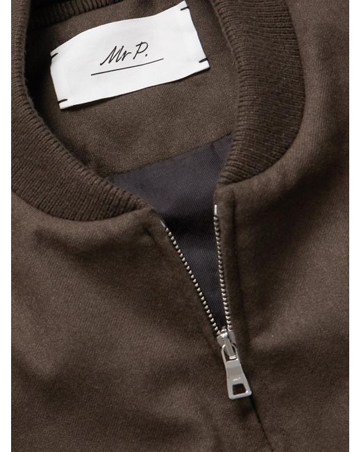 Mr P. Brown Padded Cashmere-Blend Bomber Jacket for men