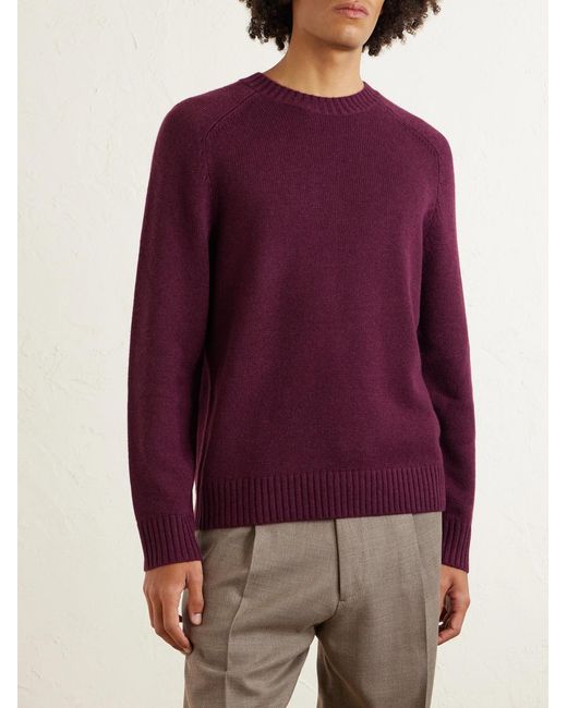 Gabriela Hearst Purple Francesco Cashmere Sweater for men