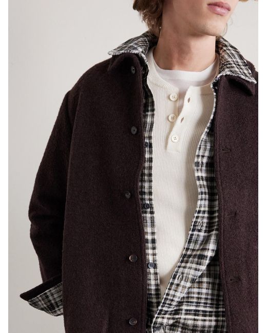Mr P. Black Checked Cotton-corduroy Shirt for men