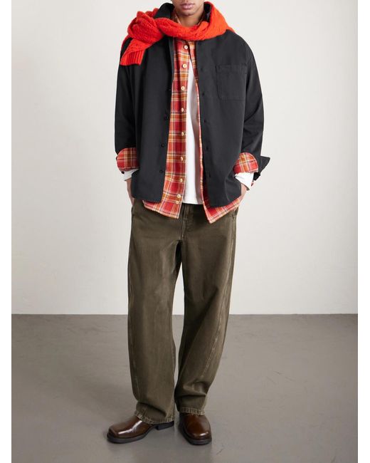 A.P.C. Blue Malo Logo-Embroidered Organic Cotton Shirt for men