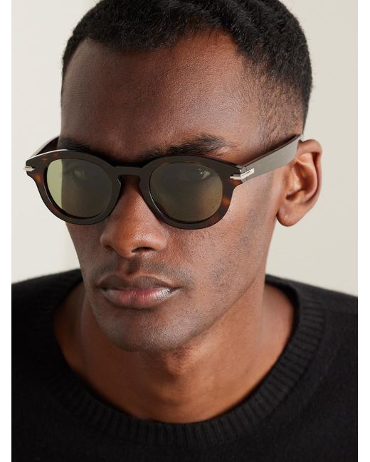 Occhiali da sole in acetato con montatura rotonda DiorBlackSuit R5I di Dior da Uomo