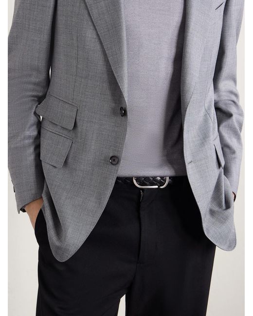 Canali Purple Wool And Silk-blend Sweater for men
