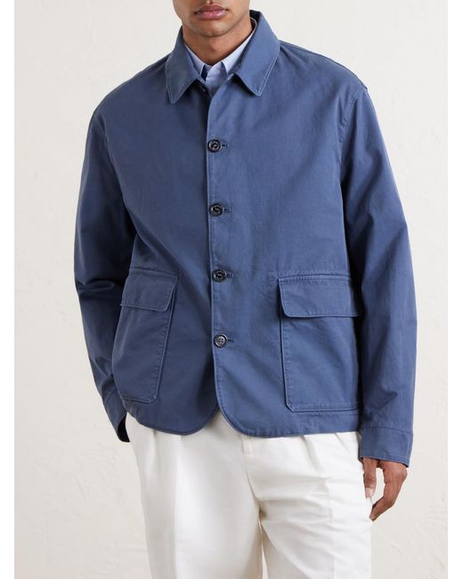 Valstar Blue Cotton-Canvas Field Jacket for men