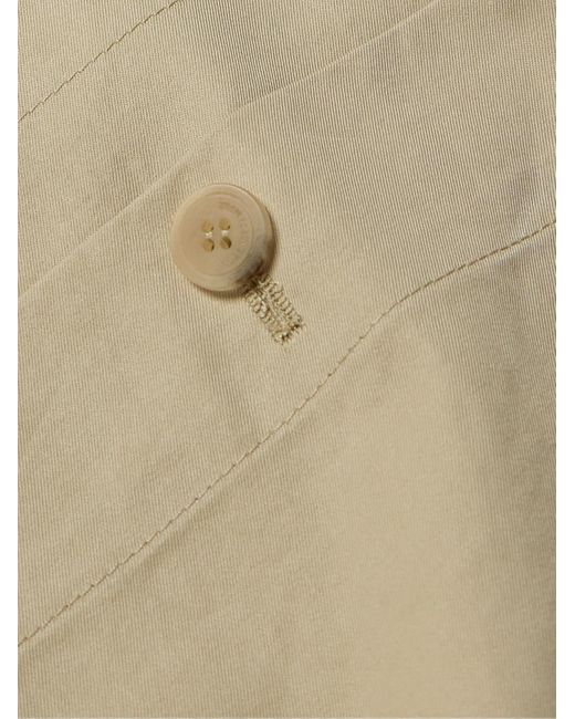 Overshirt in twill di misto cotone con colletto aperto di LE17SEPTEMBRE in Natural da Uomo