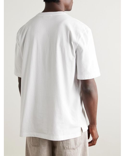 Marni White Logo-Appliquéd Cotton-Jersey T-Shirt for men