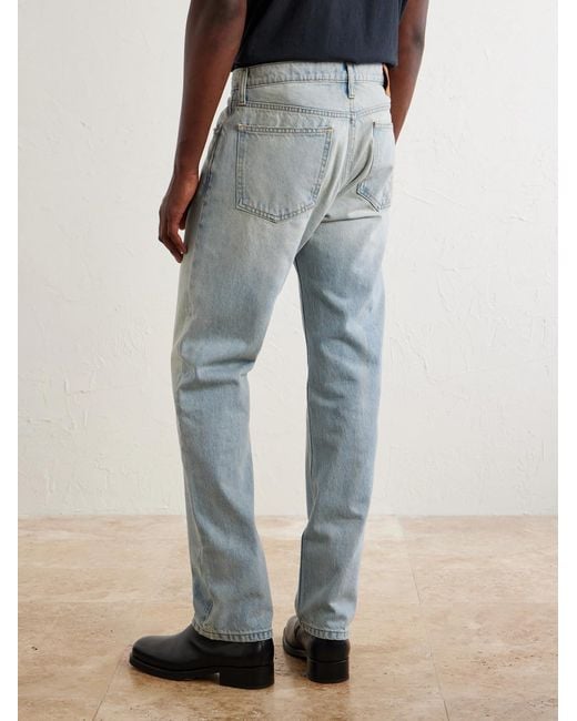 CHERRY LA Blue Straight-Leg Distressed Jeans for men