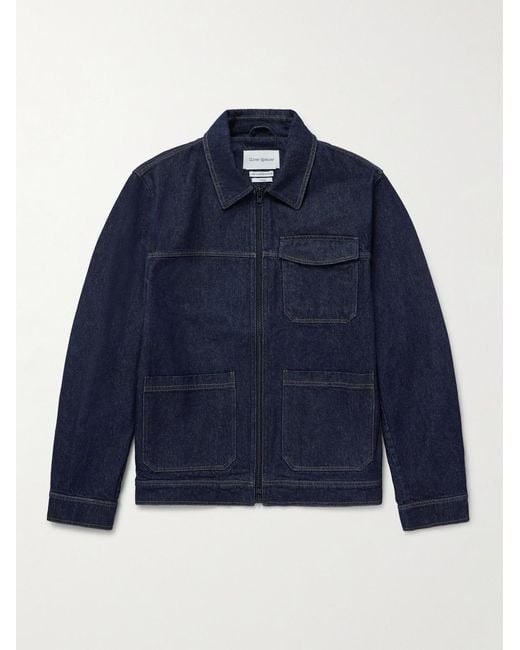Oliver Spencer Blue Hardwick Denim Jacket for men