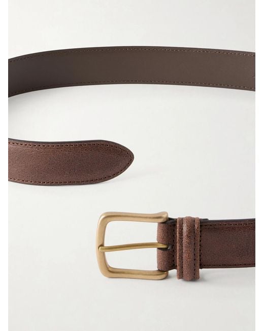 Andersons Brown 2.8Cm Leather Belt for men