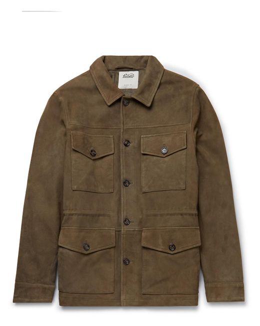 Valstar Suede Field Jacket in Green for Men | Lyst