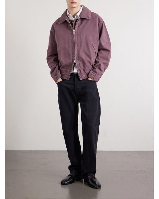Our Legacy Brown Command Cotton And Linen-Blend Jacket for men