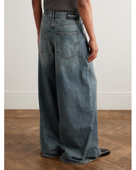 Balmain Blue Wide-leg Jeans for men