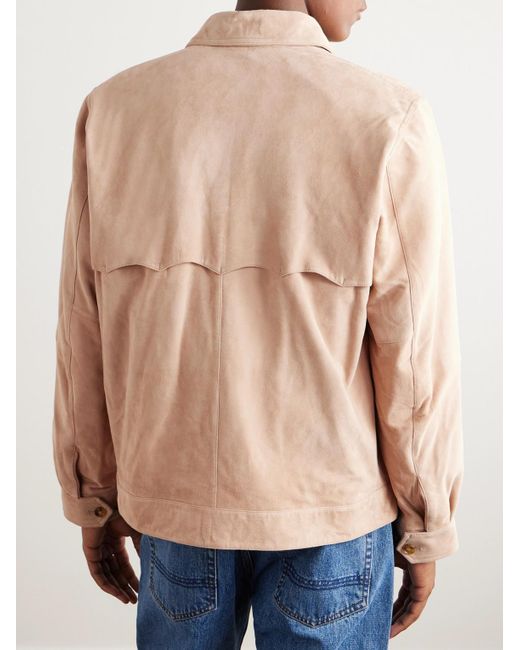 Baracuta Natural Suede Shirt Jacket for men