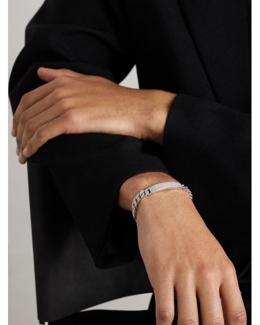 SHAY Black 18-Karat Diamond Id Bracelet for men