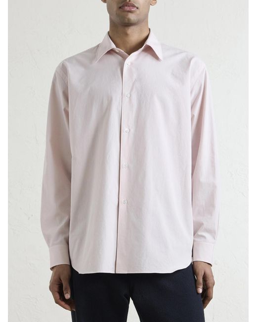 Auralee Pink Cotton-poplin Shirt for men