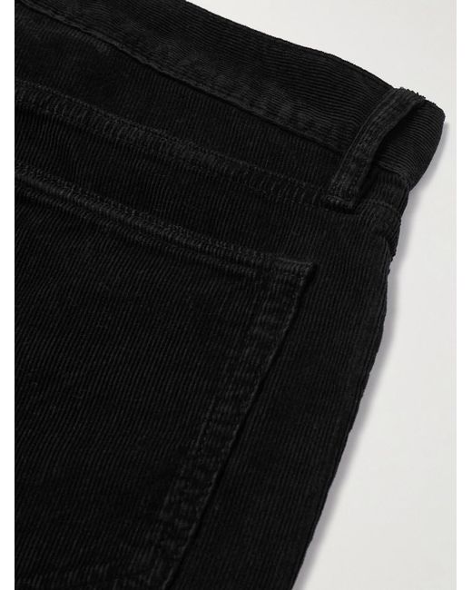 Mr P. Black Samuel Straight-Leg Cotton-Blend Corduroy Trousers for men