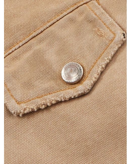 GALLERY DEPT. Natural Rough Rider Distressed Cotton-Canvas Biker Jacket for men