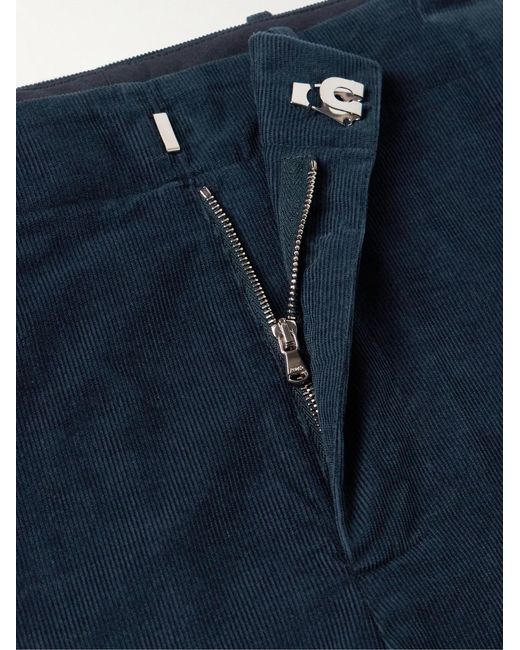Gabriela Hearst Blue Rhys Straight-Leg Cotton-Corduroy Trousers for men