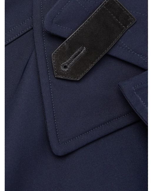 Dunhill Blue Twill Shirt Jacket for men
