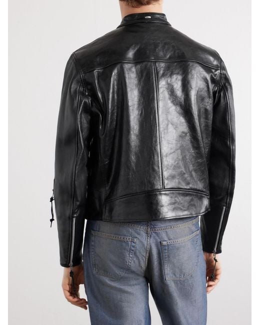 Our Legacy Black Yurei Leather Jacket for men
