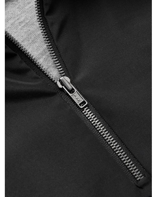 The Row Black Dixon Shell Half-zip Jacket for men