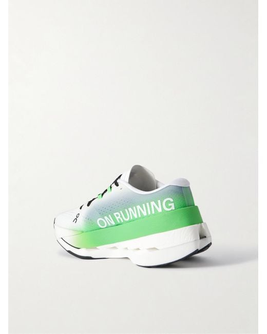 On Shoes Green Cloudboom Max Rubber-Trimmed Recycled-Mesh Sneakers for men