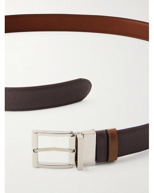 Dunhill Brown 3cm Full-grain Leather Belt for men