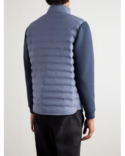 Peter Millar Blue Winsome Hybrid Tech-Jersey And Quilted Shell Jacket for men